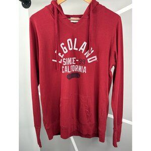 Legoland Lego California Hoodie Women’s XL Red Pullover Pockets Authentic